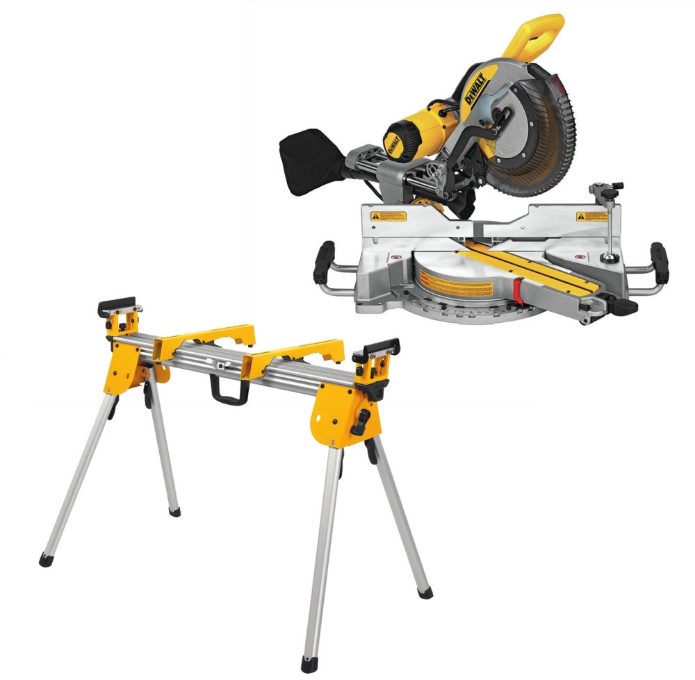 DEWALT 12 In Sliding Compound Miter Saw With Compact Miter Saw Stand DWS779 DWX724 Acme Tools
