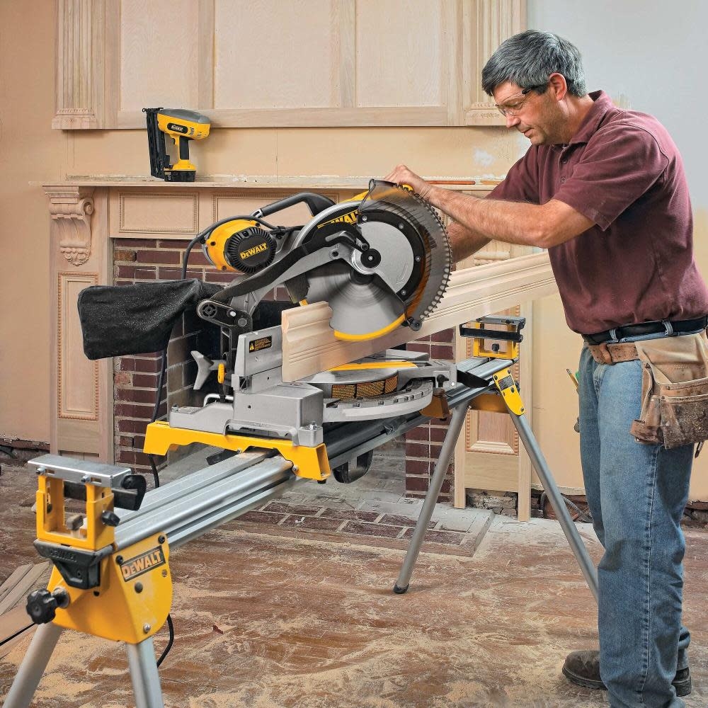 DEWALT 12 Inch 15 Amp Dual Bevel Compound Miter Saw U0026 Saw Stand Bundle DWS716 DWX724 Acme Tools
