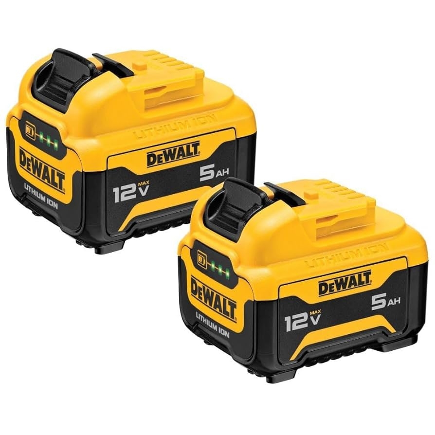 DEWALT 12V MAX 5Ah Battery Lithium Ion 2 Pack DCB126 2 