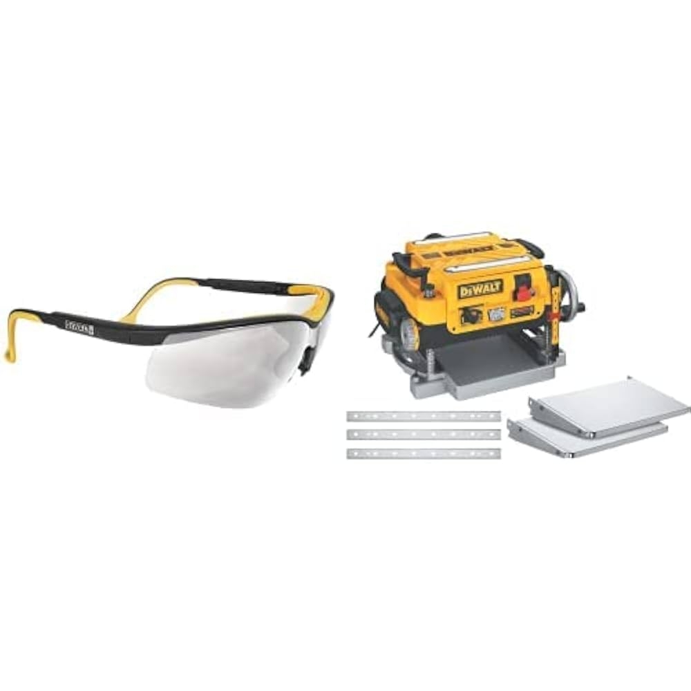 DEWALT 13 Inch Thickness Planer Three Knife Two speed With Protective Safety Glasses DW735X U0026 DPG55 1C Amazon