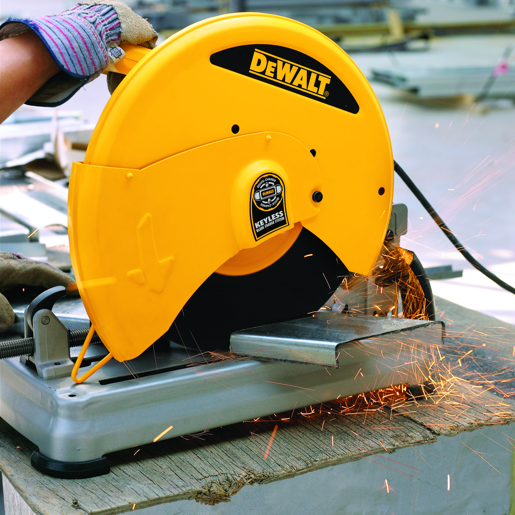 DEWALT 14 In Chop Saw With QUIK CHANGE Keyless Blade Change System