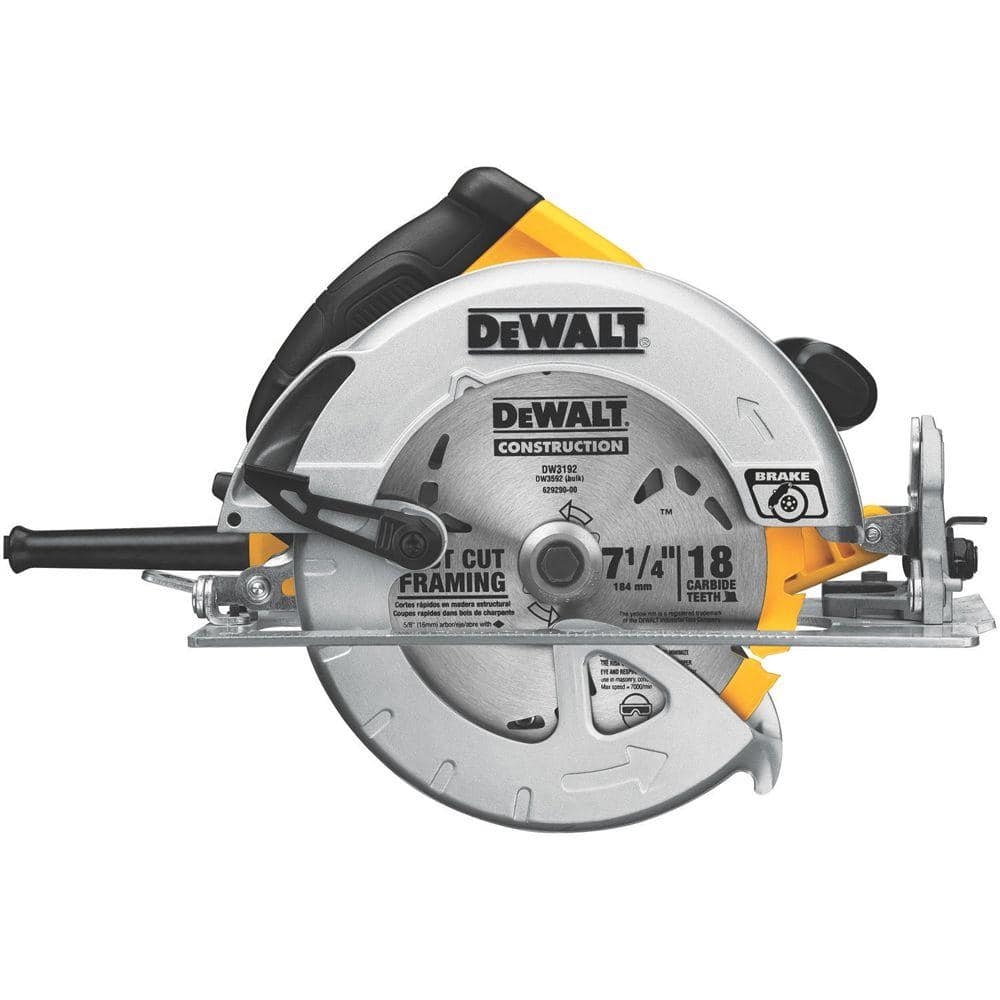 DEWALT 15 Amp 7 1 4 In Lightweight Circular Saw With Electric Brake DWE575SB The Home Depot