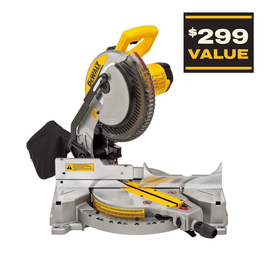DEWALT 15 Amp Corded 10 In Compound Single Bevel Miter Saw DWS713 The Home Depot