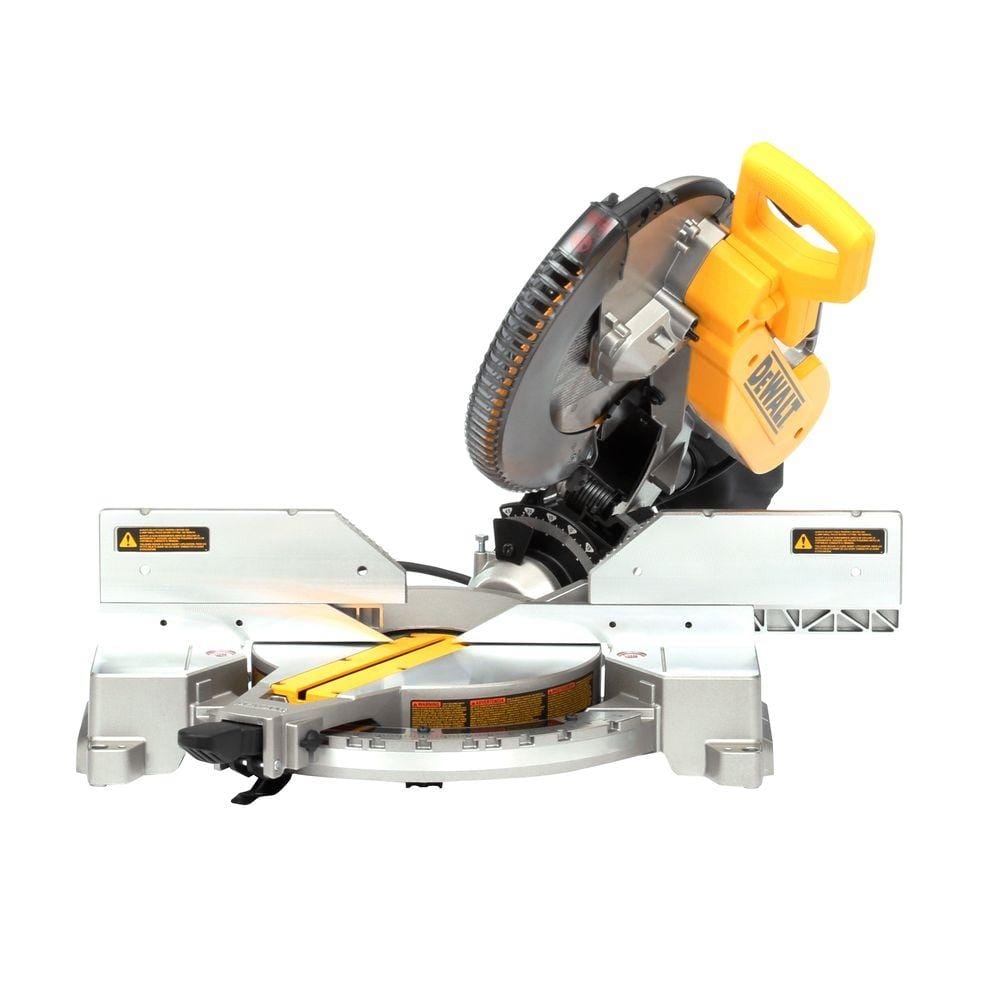 DEWALT 15 Amp Corded 12 In Double Bevel Compound Miter Saw DW716 The Home Depot