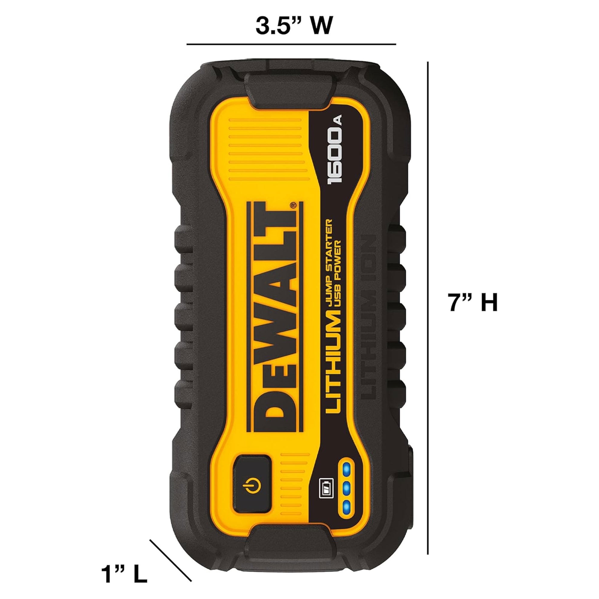 DeWalt 1600 Peak Amp Lithium Jump Starter With USB Power Bank 