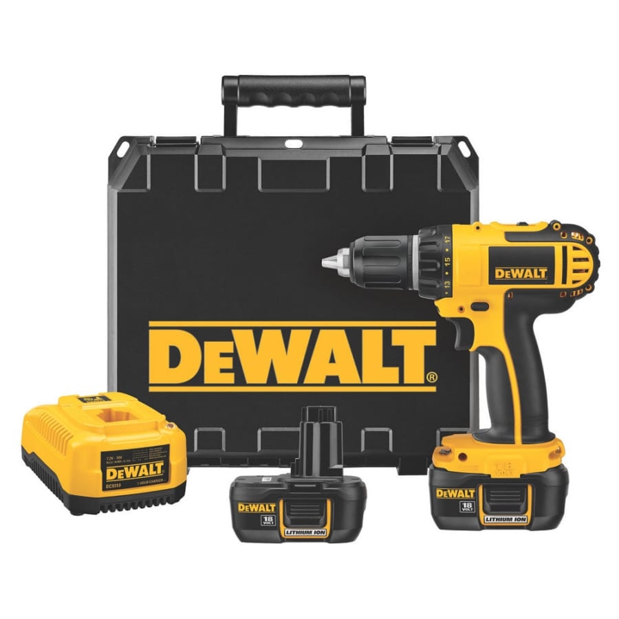 DEWALT 18 volt 1 2 in Cordless Drill 2 Batteries Included Charger Included And Hard Case Included At Lowes