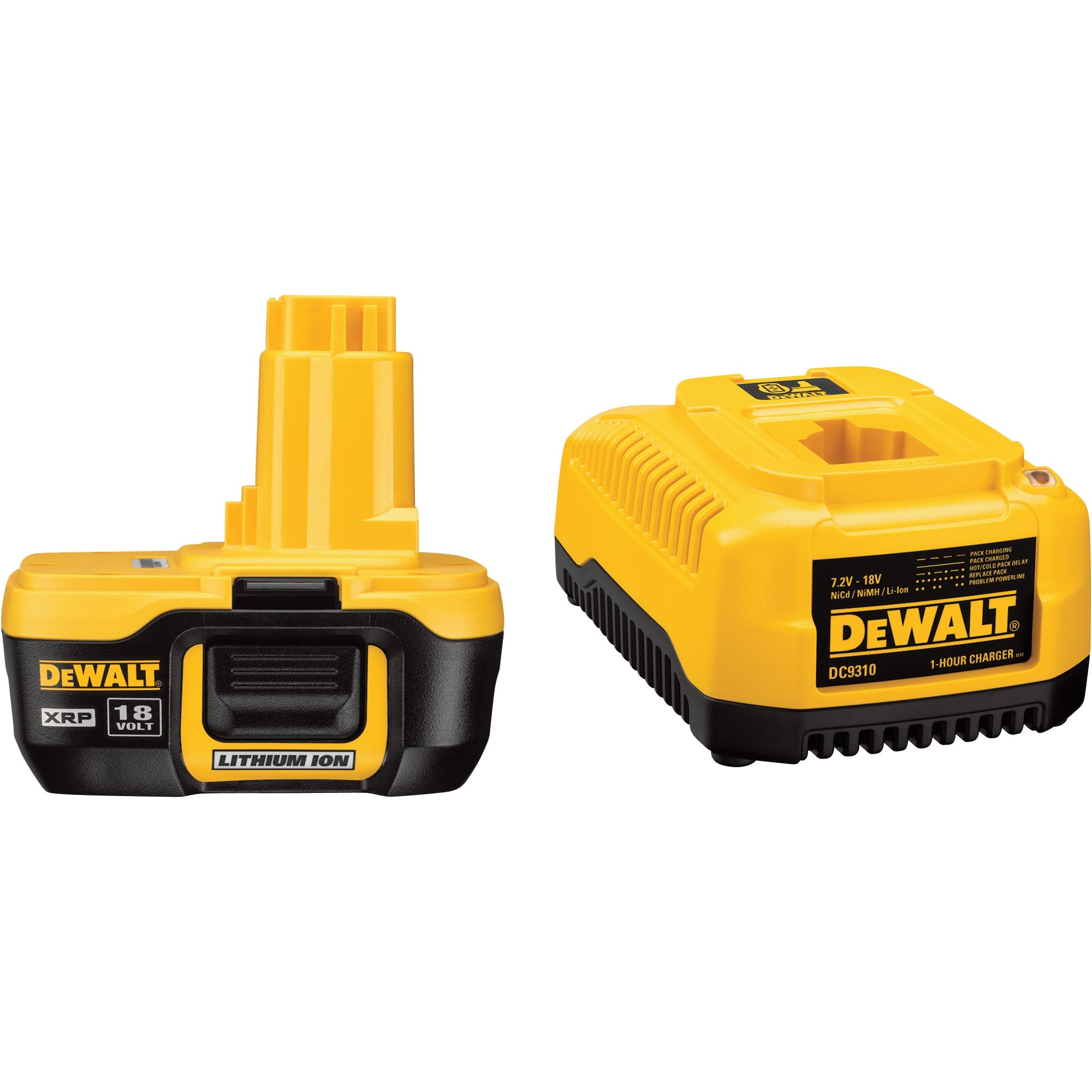 DEWALT 18 Volt XRP Lithium Ion Battery And Charger Extended Run Time 2 0 Ah Model DC9182C Northern Tool