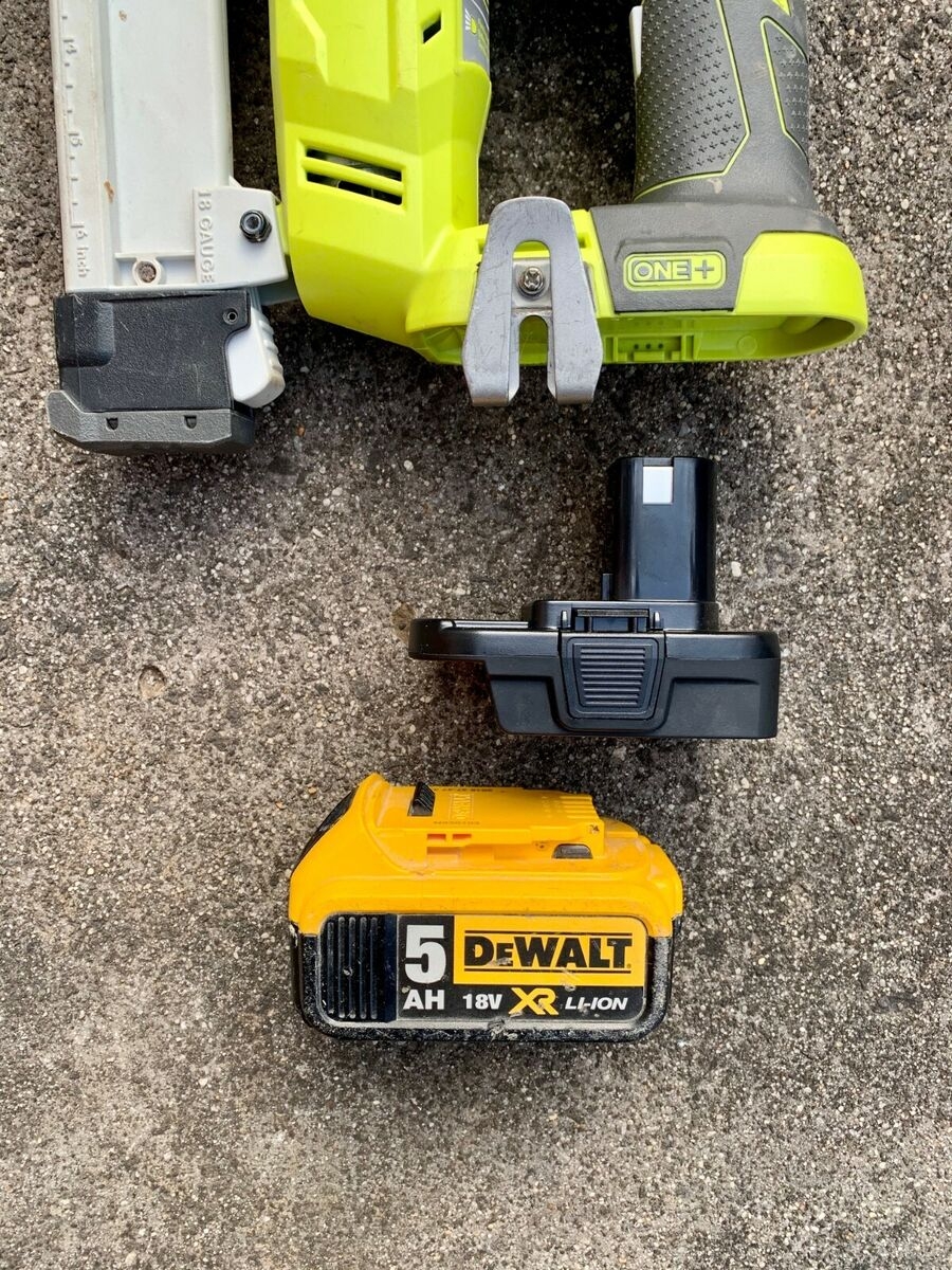 DeWalt 18v Battery Adaptor To Ryobi Drill Grinder Driver Hammer Saw Nailer EBay