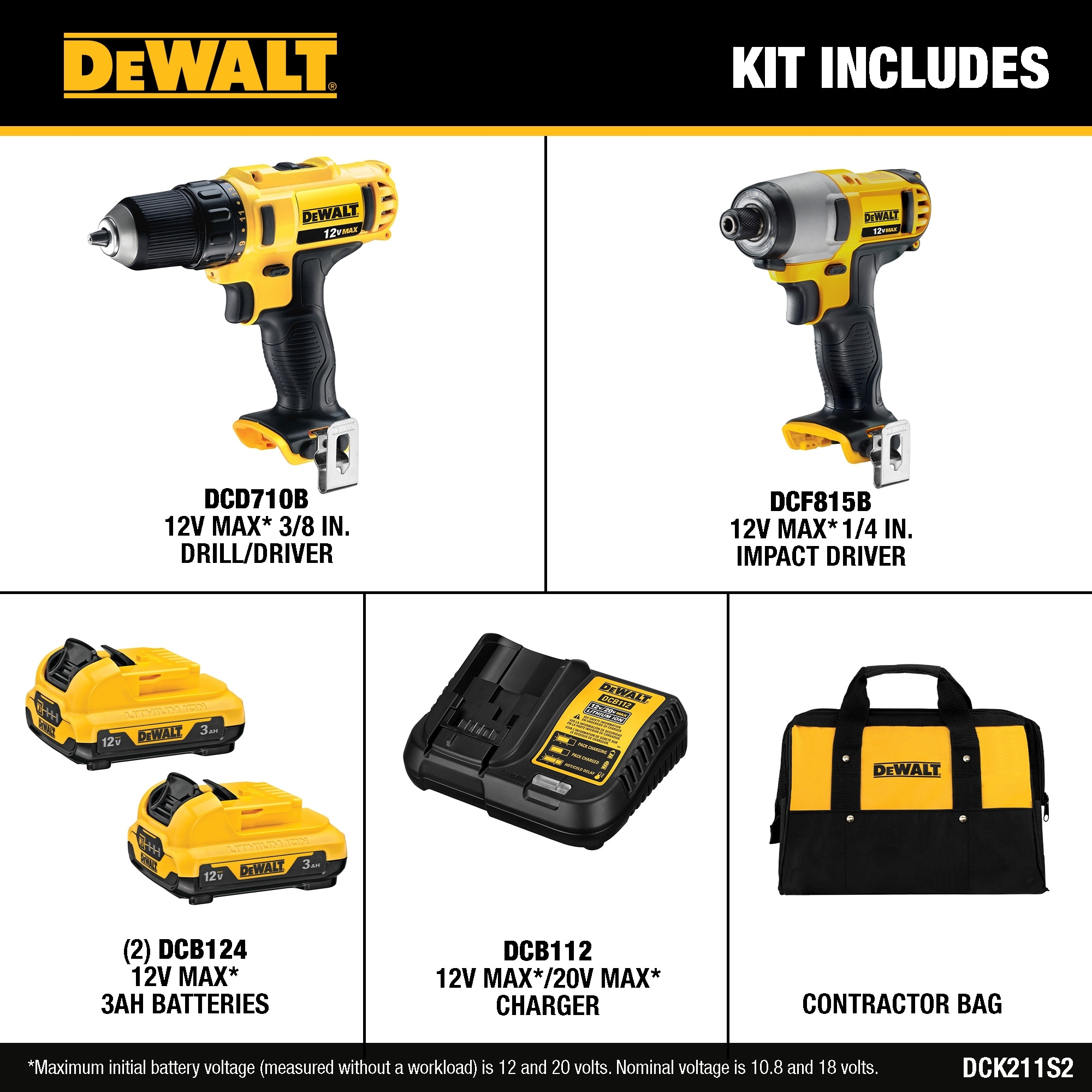 dewalt 12 volt max tools