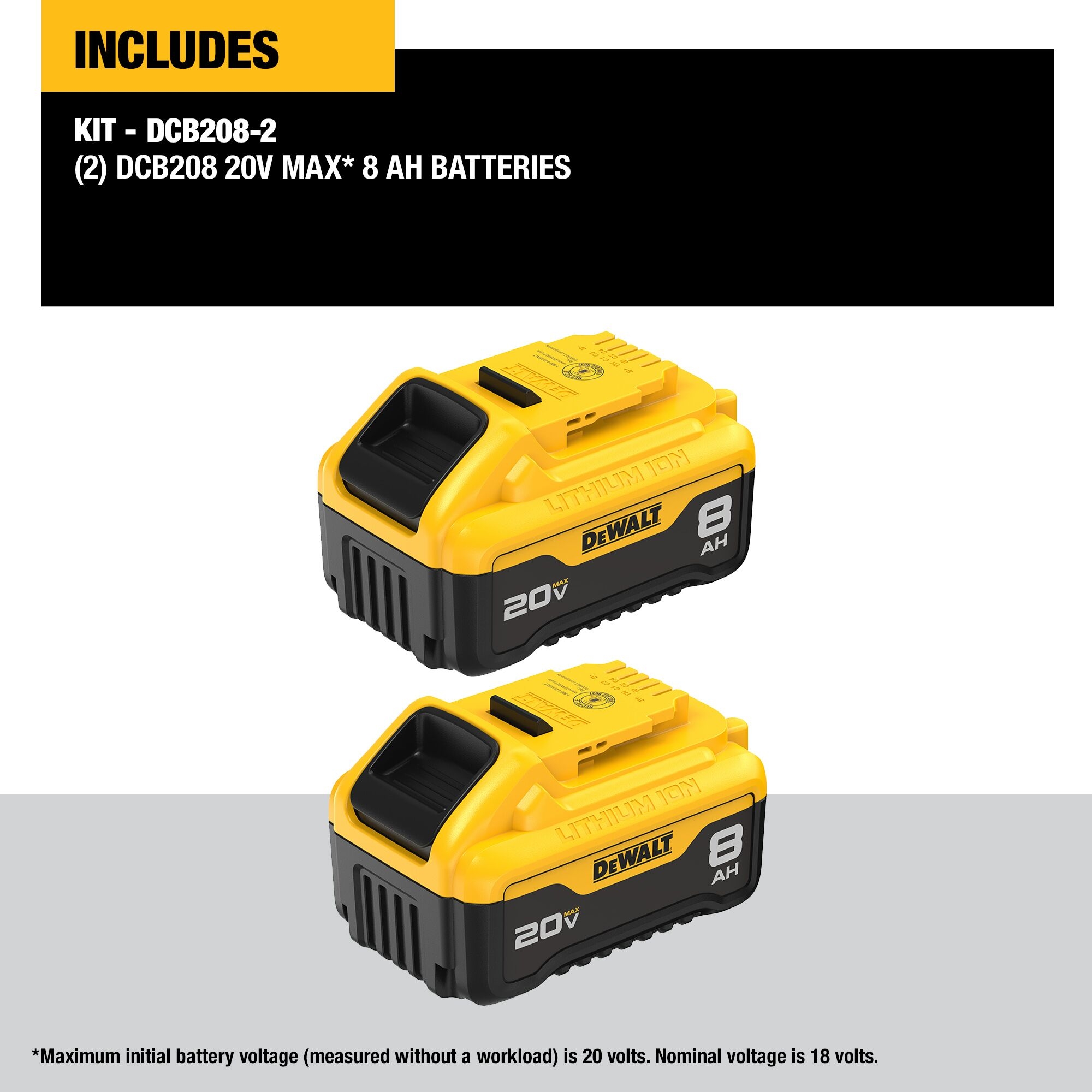 dewalt 20v 8ah battery