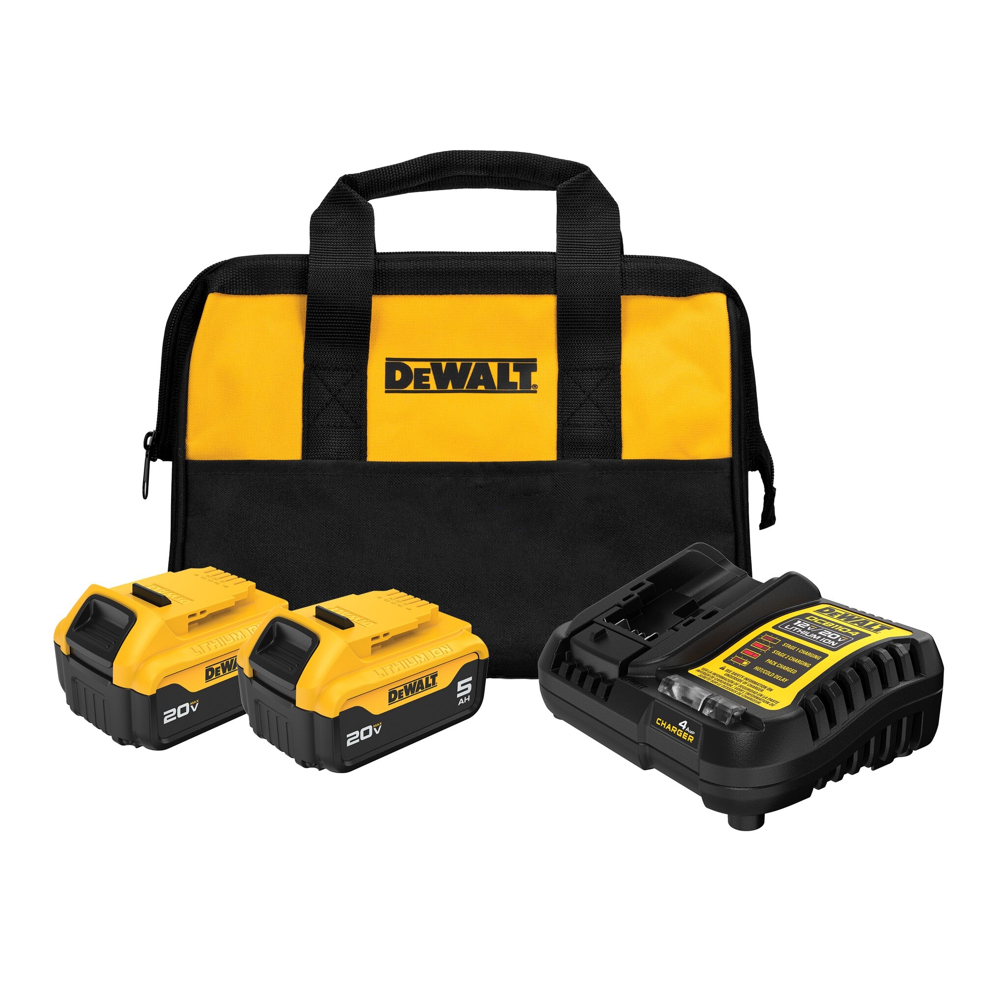 DEWALT 20 V 2 Pack Lithium ion Battery And Charger 5 Ah DCB205 2CK At Lowes