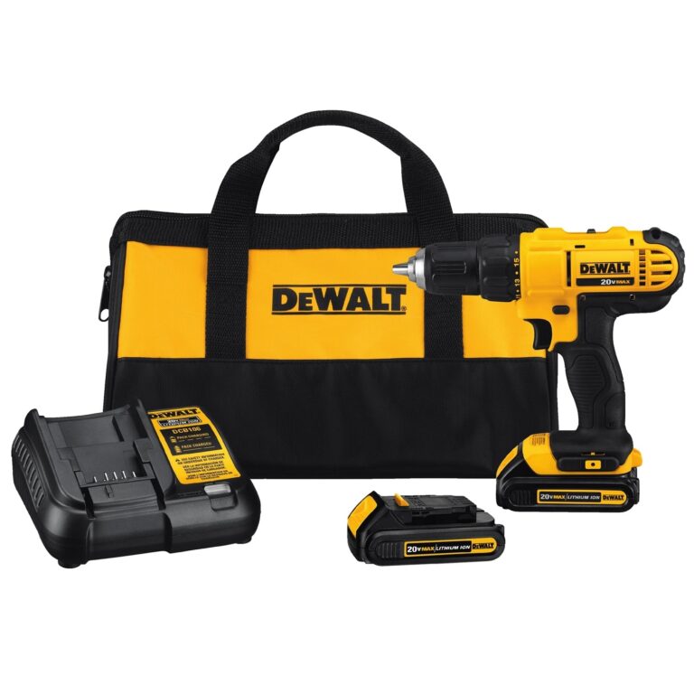 DEWALT 20 volt Max 1 2 in Keyless Cordless Drill 2 Batteries Charger And Soft Bag Included DCD771C2 At Lowes