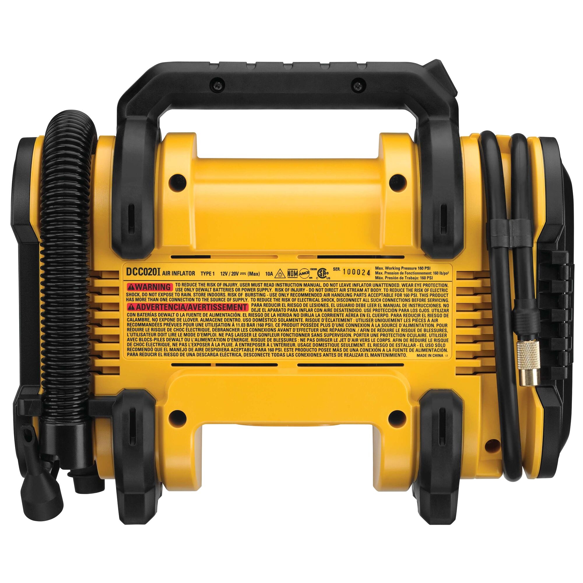 DEWALT 20 volt Max 110 volt Li ion Air Inflator Power Source Battery Car Electric DCC020IB At Lowes