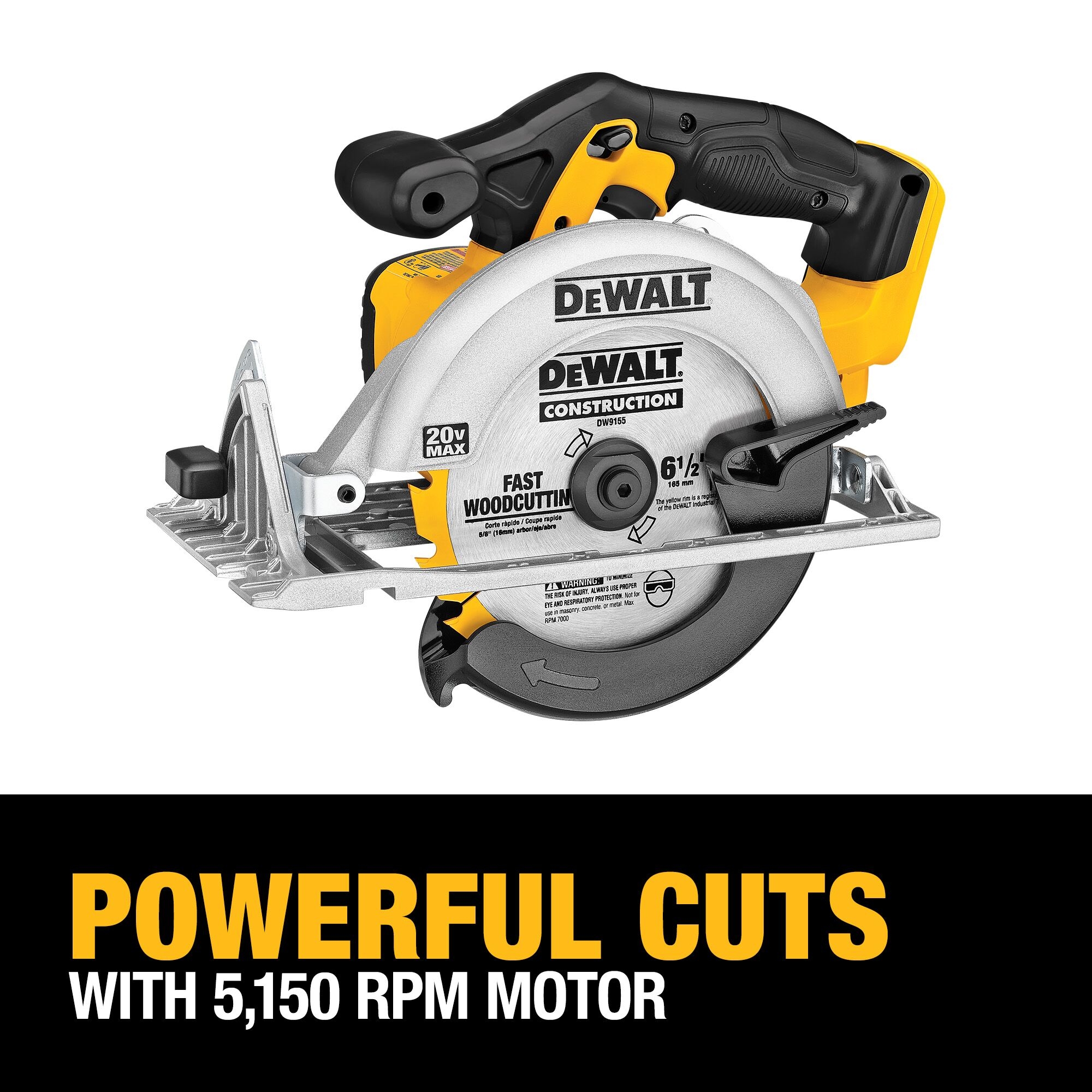 DEWALT 20 volt Max 6 1 2 in Cordless Circular Saw Charger Not Included DCS391B At Lowes