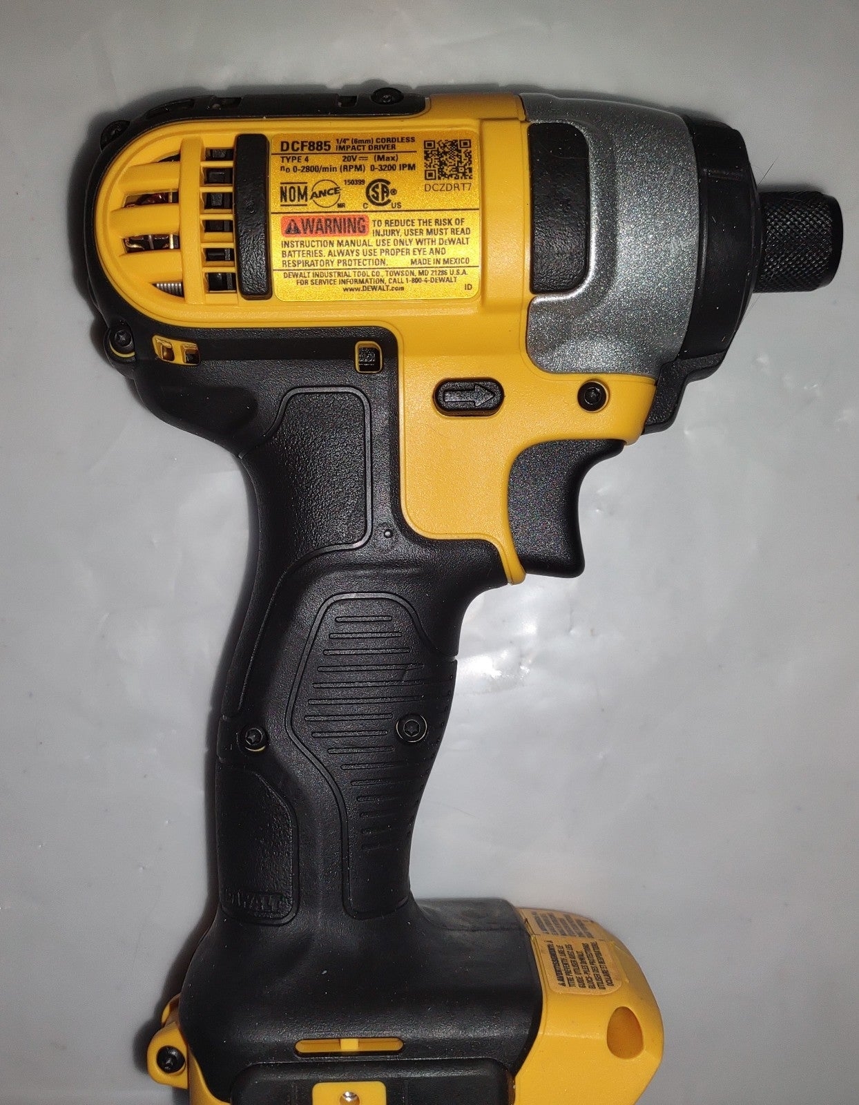 DeWalt 20 Volt MAX Cordless 1 4 In Impact Driver Tool Only Tools 