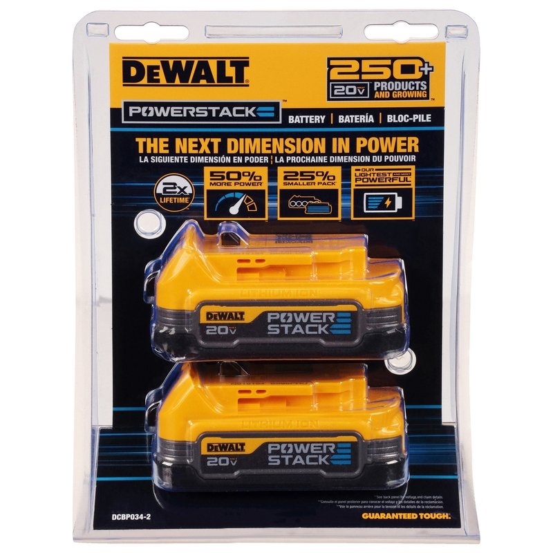 Dewalt 20 volt Max Powerstack Batteries 2pk Power Tool Batteries 