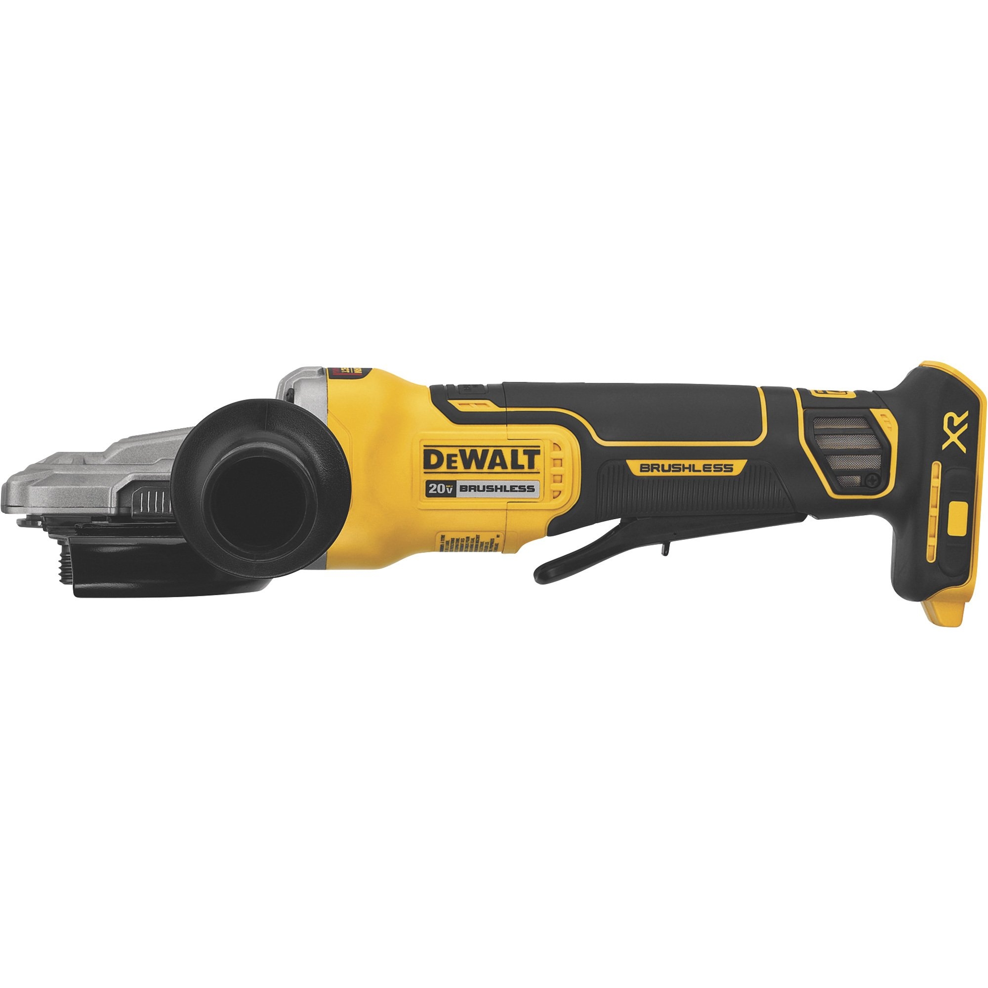 DEWALT 20 Volt MAX XR 5in Flathead Paddle Switch Small Angle Grinder With Kickback Brake Tool Only Model DCG413FB Northern Tool