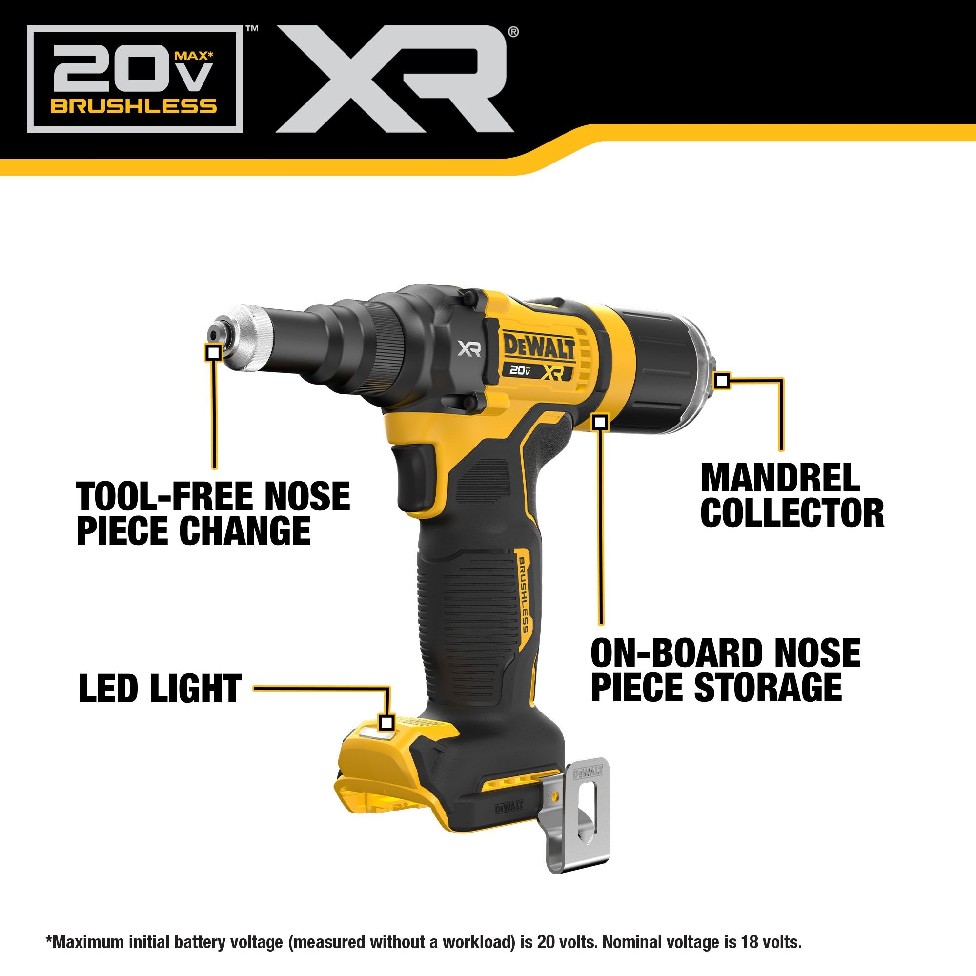 DEWALT 20V 3 16 In Rivet Tool 2 0AH