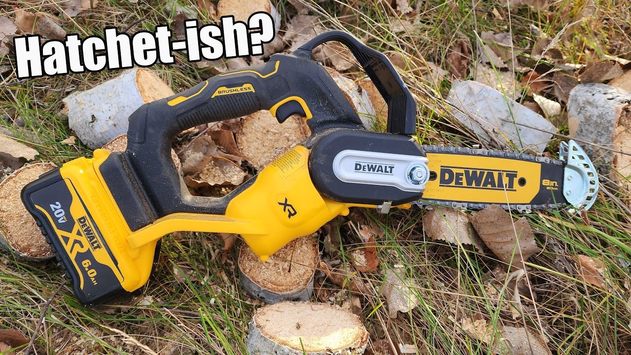 DEWALT 20V 8 Brushless Pruning Chainsaw Review DCCS623B DCCS623L1 YouTube