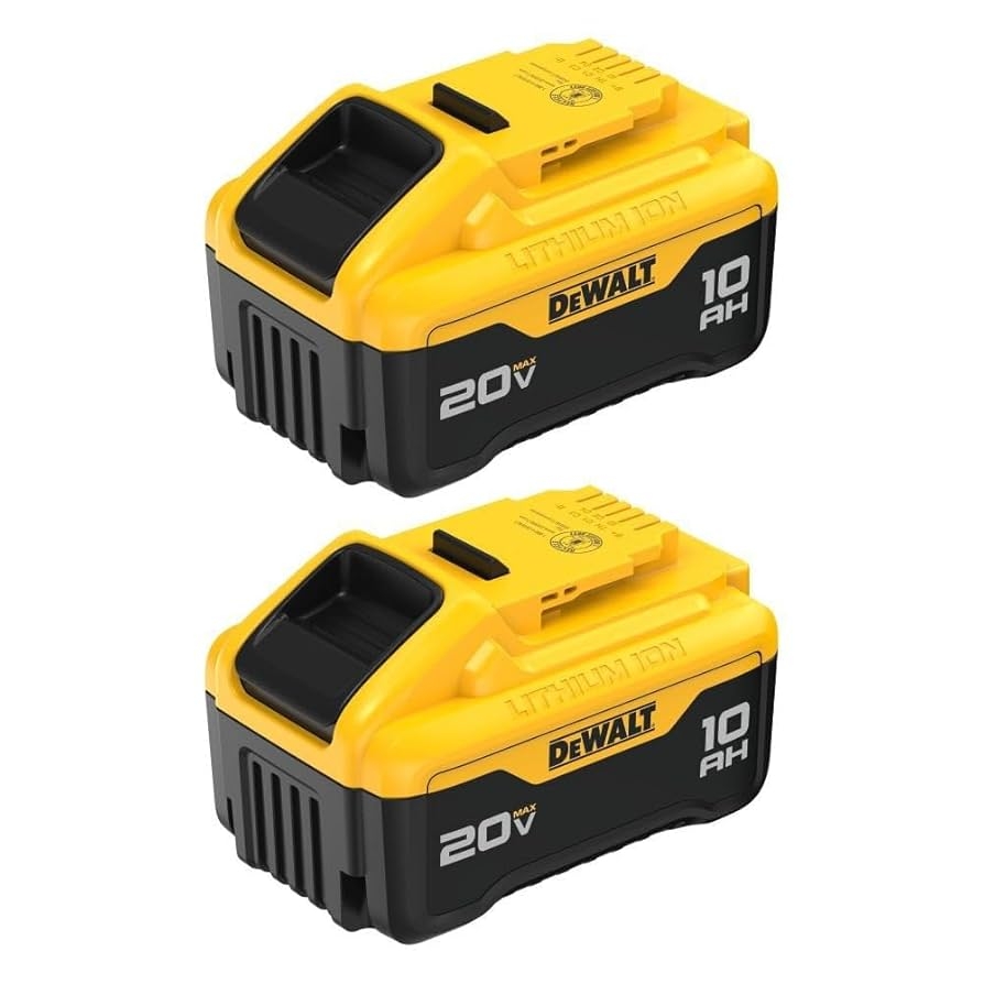DEWALT 20V MAX 10 Ah Lithium Ion Battery 2 Pack DCB210 2 Amazon