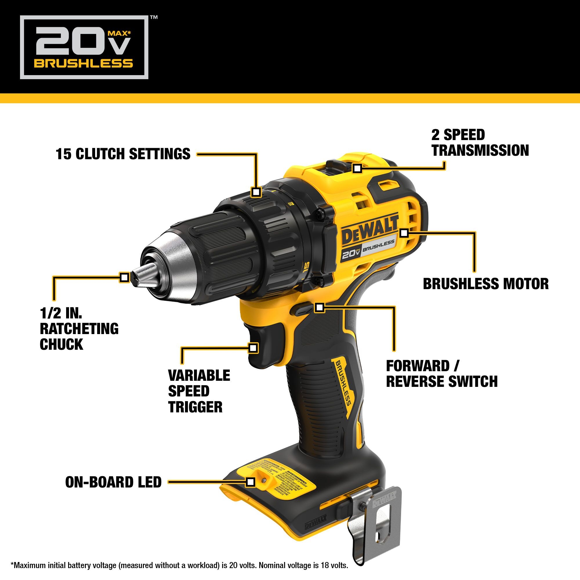 dewalt 20 v brushless drill