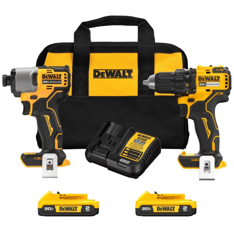 DEWALT 20V MAX 2 Tool Brushless Power Tool Combo Kit With Soft Case 2 Batteries And Charger Included DCK227D2 At Lowes