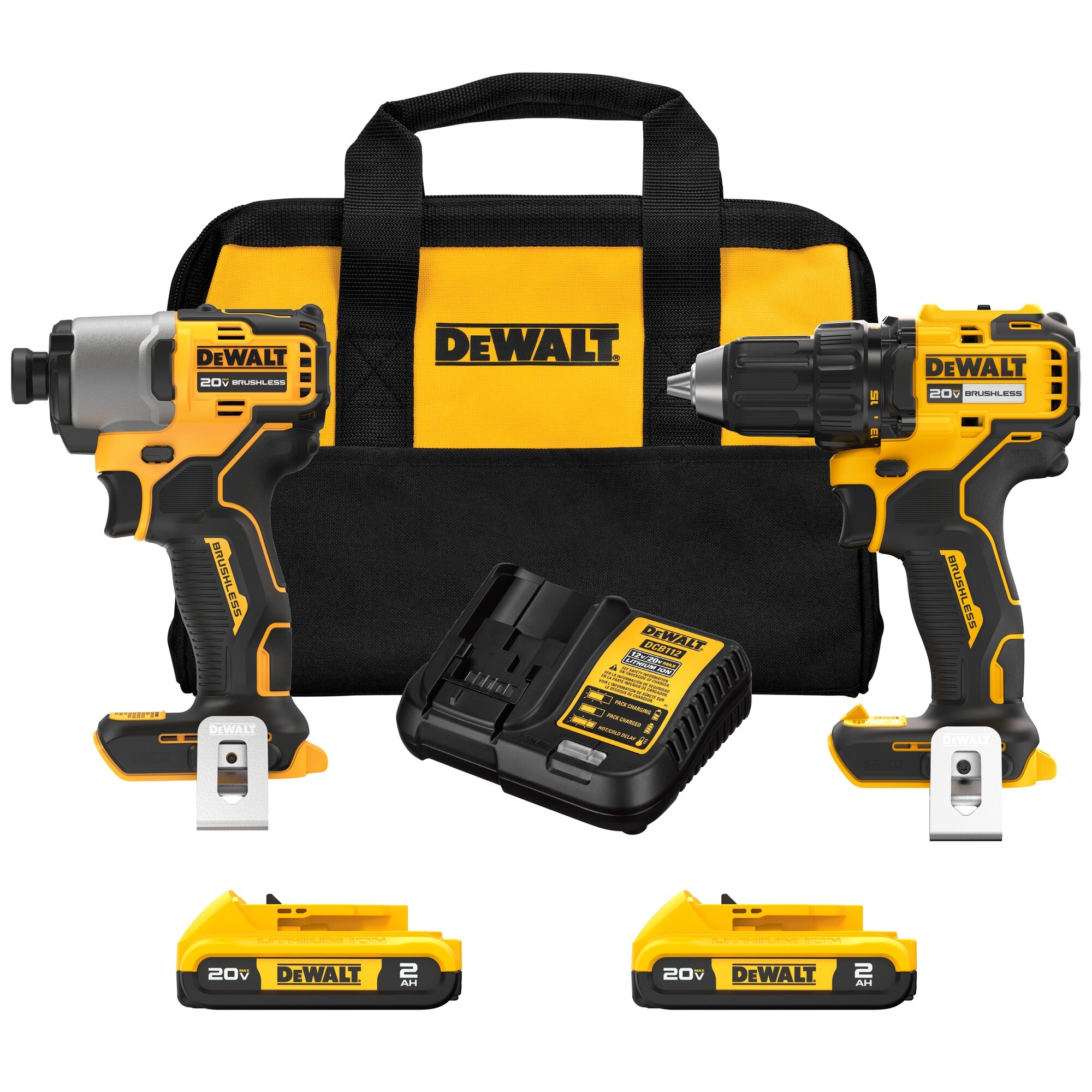 DEWALT 20V MAX 2 Tool Brushless Power Tool Combo Kit With Soft Case 2 Batteries And Charger Included DCK227D2 At Lowes