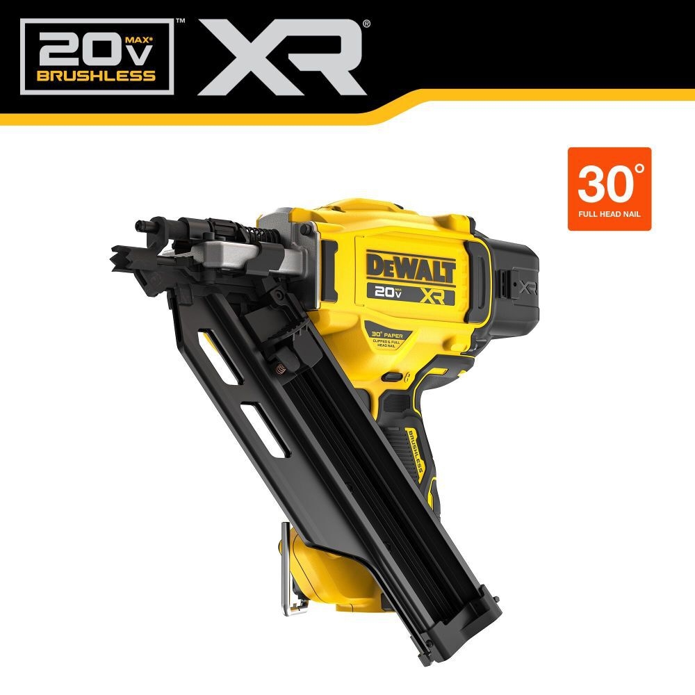DEWALT 20V MAX 30 Degree Paper Tape Framing Nailer Bare Tool 