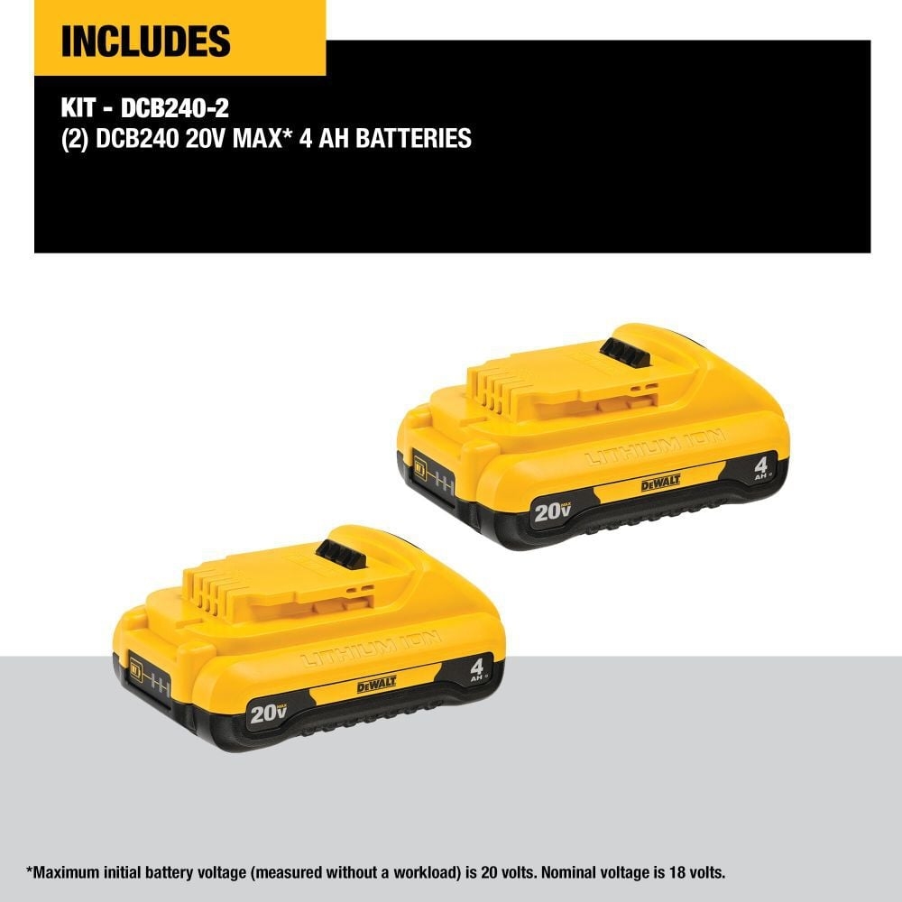4ah 20v dewalt battery