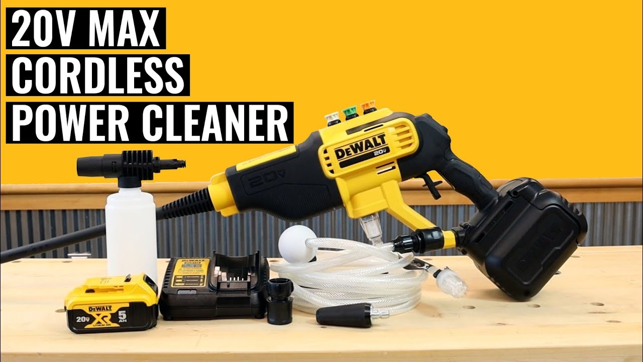 DEWALT 20V Max 550 PSI 1 0 GPM Battery Powered Cold Water Power Cleaner With 4 Spray Nozzles Bare Tool DCPW550B Acme Tools