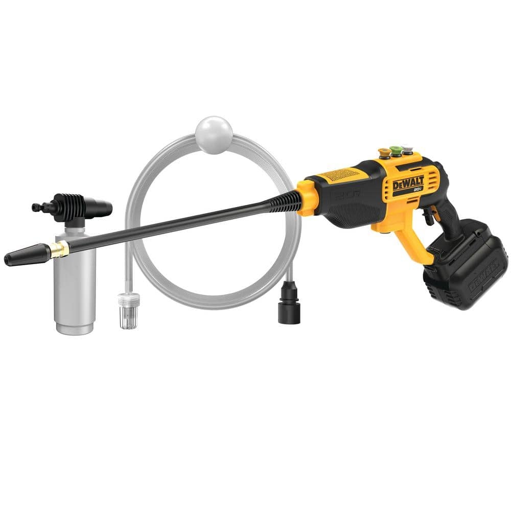 DEWALT 20V MAX 550 PSI 1 0 GPM Cold Water Cordless Battery Power Cleaner With 4 Nozzles Tool Only DCPW550B The Home Depot