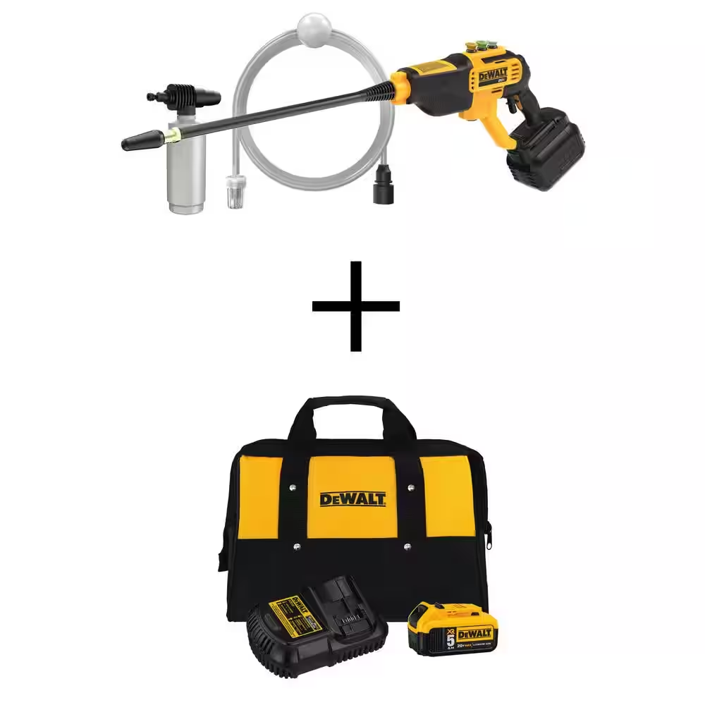 DEWALT 20V MAX 550 PSI 1 0 GPM Cold Water Cordless Power Cleaner Pressure Washer