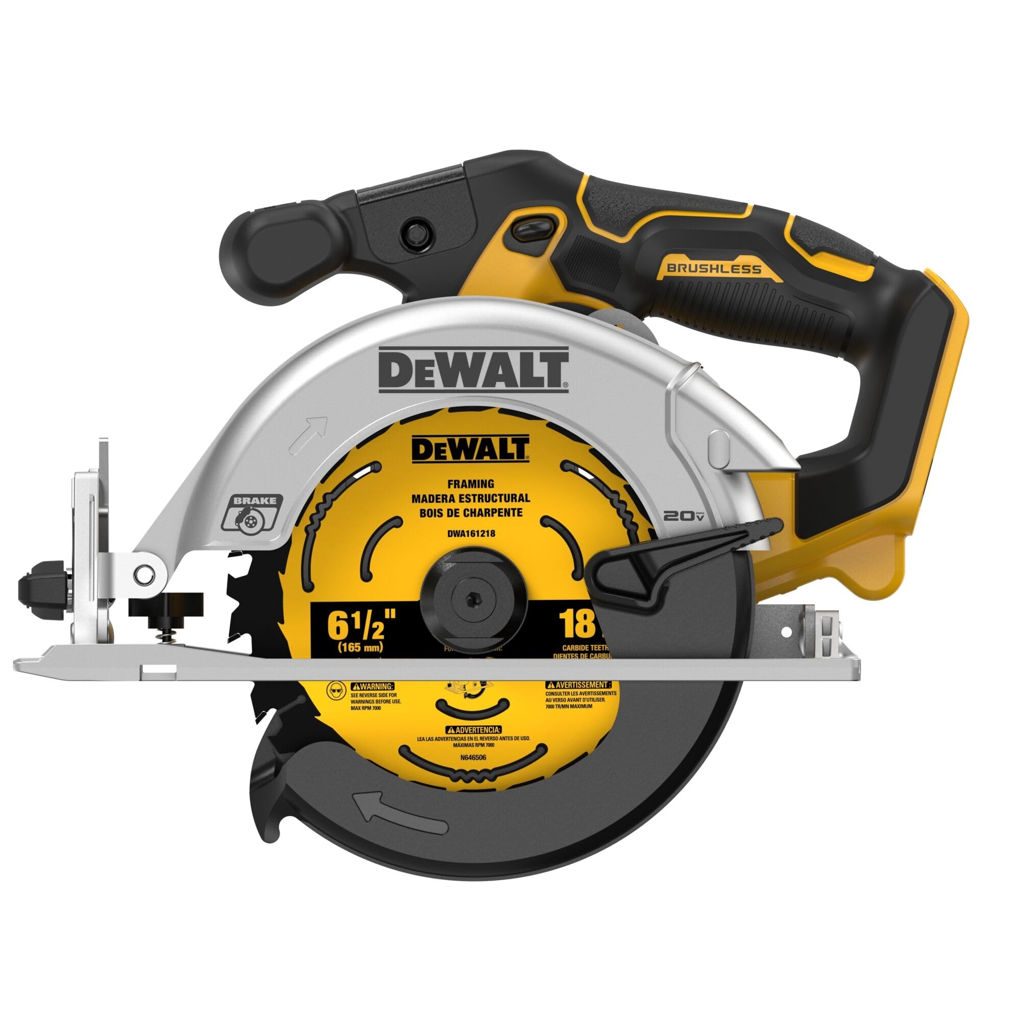DEWALT 20V MAX 6 1 2 In Brushless Cordless Circular Saw Tool Only DCS565B Amazon