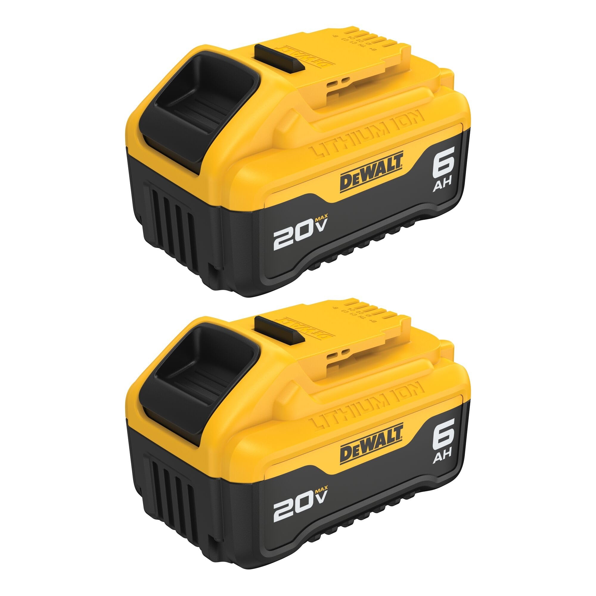 DEWALT 20V MAX 6 Ah Lithium Ion Battery 2 Pack DCB206 2 Amazon