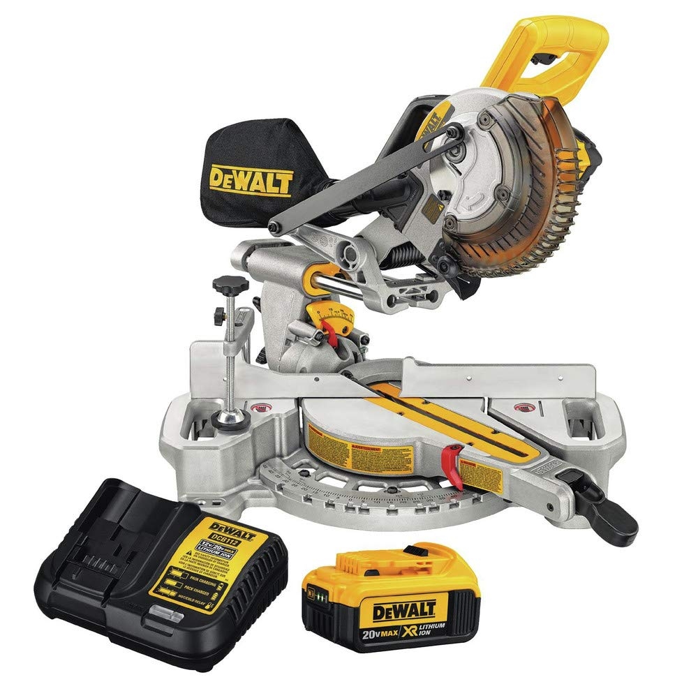 DEWALT 20V MAX 7 1 4 Inch Miter Saw Cordless DCS361M1 Amazon