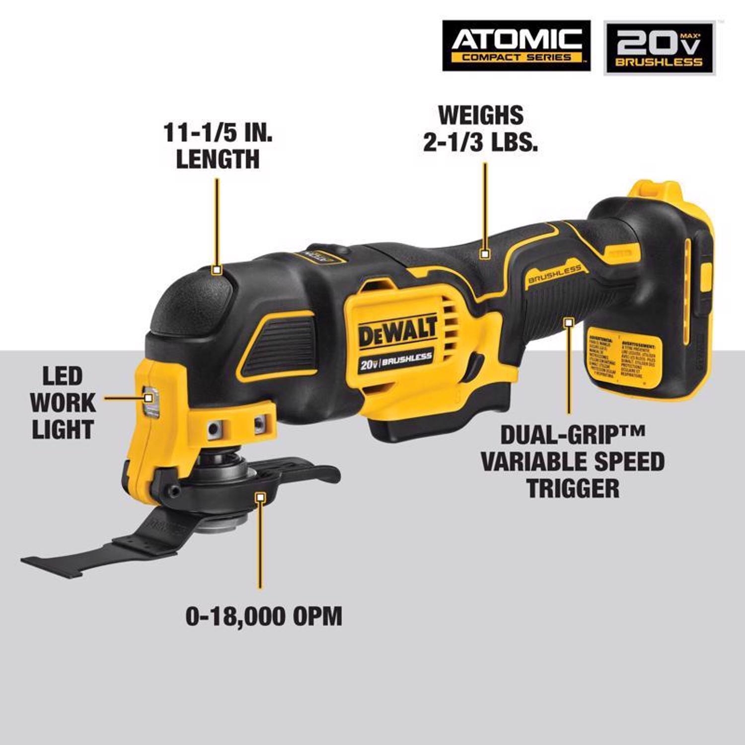 DeWalt 20V MAX ATOMIC Cordless Oscillating Multi Tool Tool Only Stine Home Yard The Family You Can Build Around 