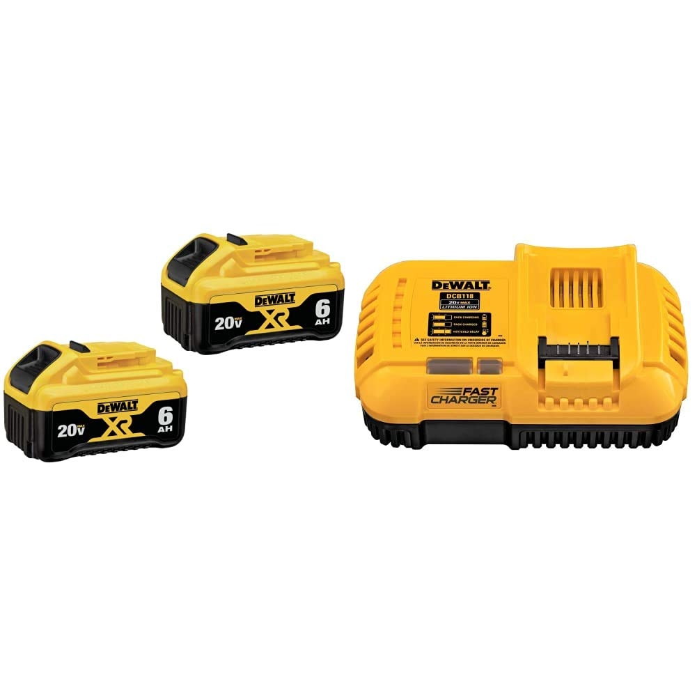 DEWALT 20V MAX Battery 6 Ah 2 Pack Fully Charged In Under 90 