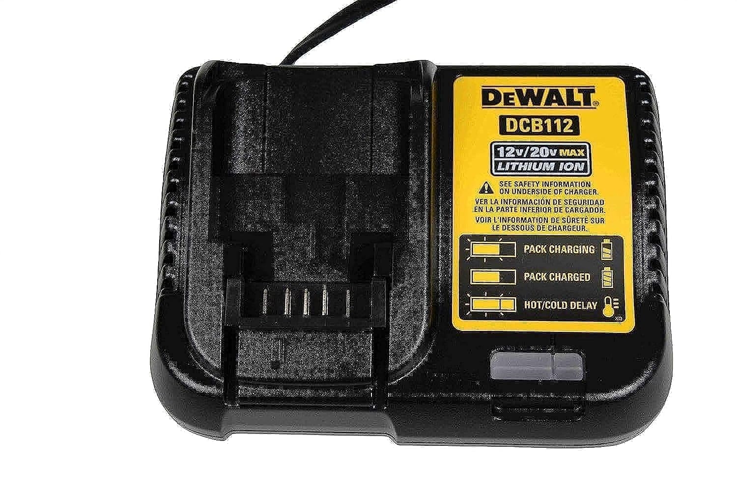 DEWALT 20V MAX Battery Charger DCB112 Amazon