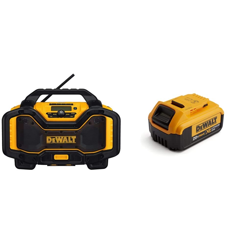 DEWALT 20V MAX Bluetooth Radio DCR025 Battery DCB204 Amazon