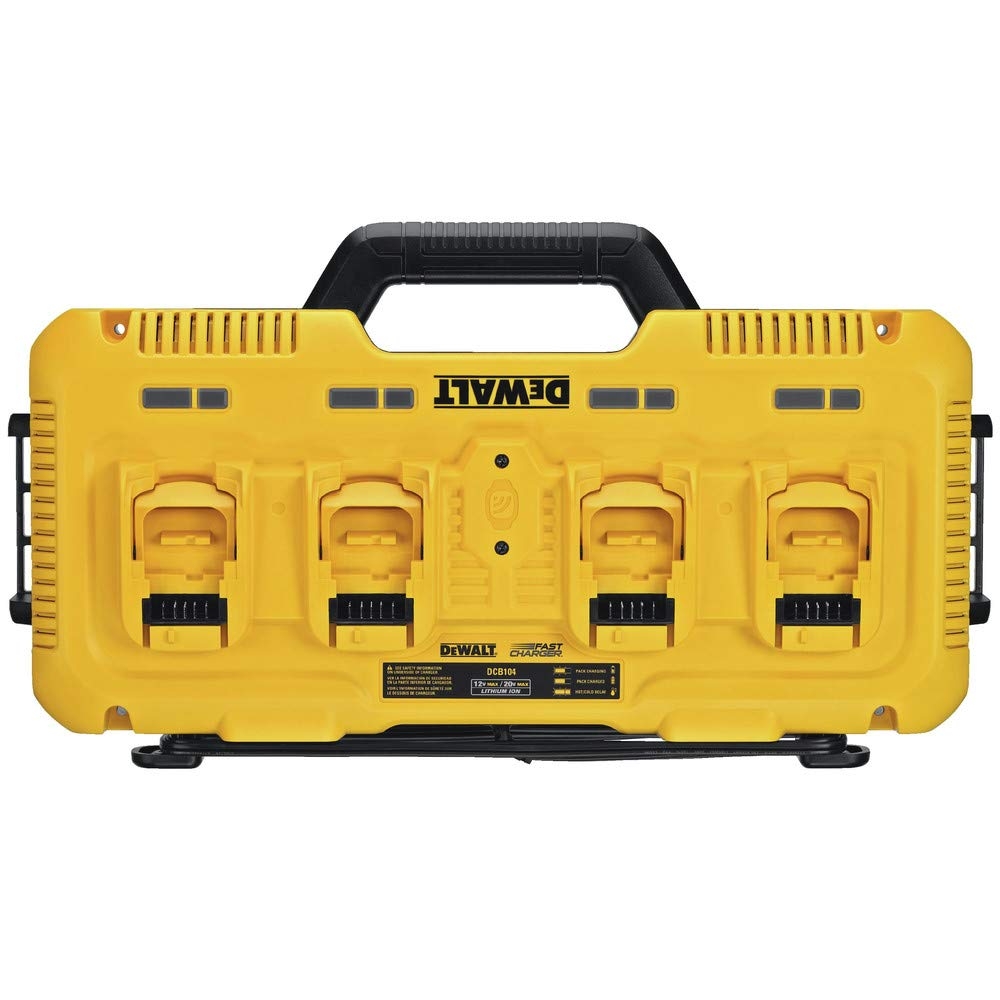 DEWALT 20V MAX Charger 4 Port Rapid Charge DCB104 Black Yellow Amazon
