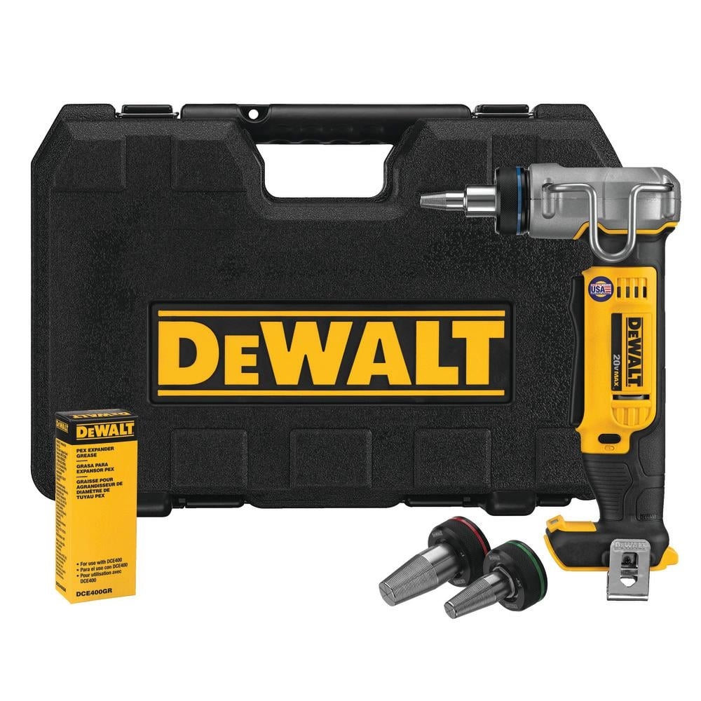 DEWALT 20V MAX Cordless 1 In PEX Expansion Tool PEX Expander Grease And Case DCE400B The Home Depot