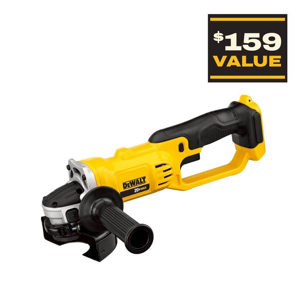 DEWALT 20V MAX Cordless 4 5 In 5 In Angle Grinder Tool Only DCG412B The Home Depot