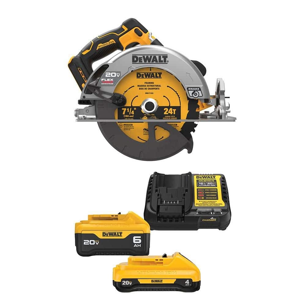 DEWALT 20V MAX Cordless Brushless 7 1 4 In Circular Saw 1 20V 