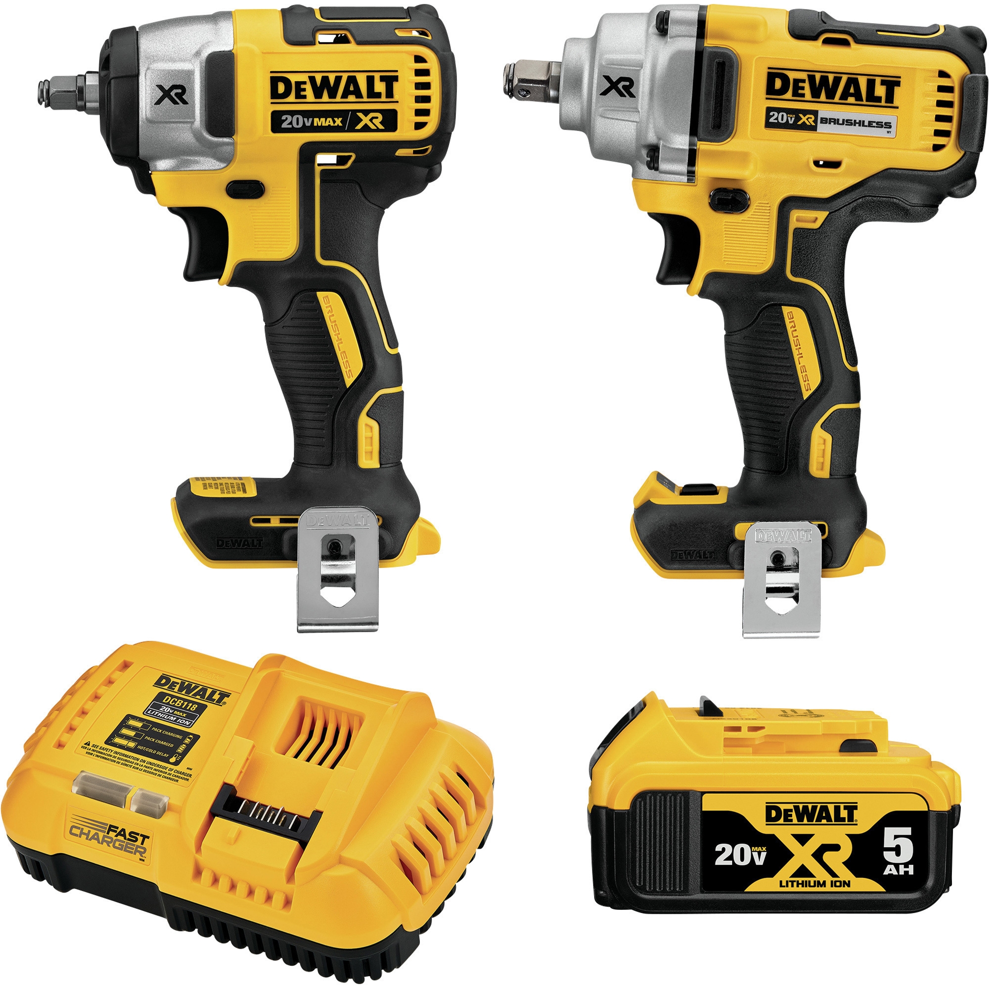 DEWALT 20V MAX Cordless Impact Wrench 2 Tool Combo Kit One Battery Model DCK205P1 Northern Tool