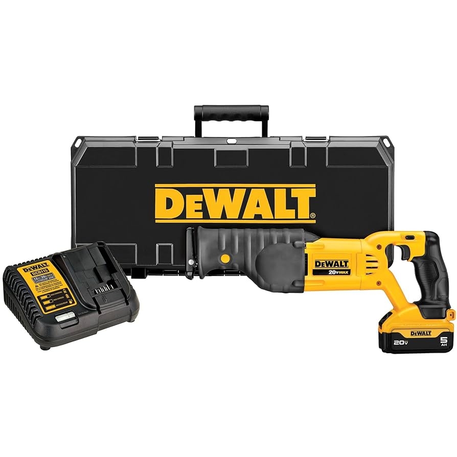 DEWALT 20V MAX Cordless Reciprocating Saw Battery And Charger 