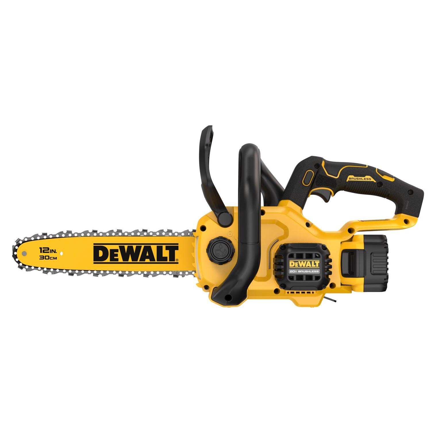 DeWalt 20V MAX DCCS621P1 12 In 20 V Battery Chainsaw Kit Battery Charger Stine Home Yard The Family You Can Build Around 