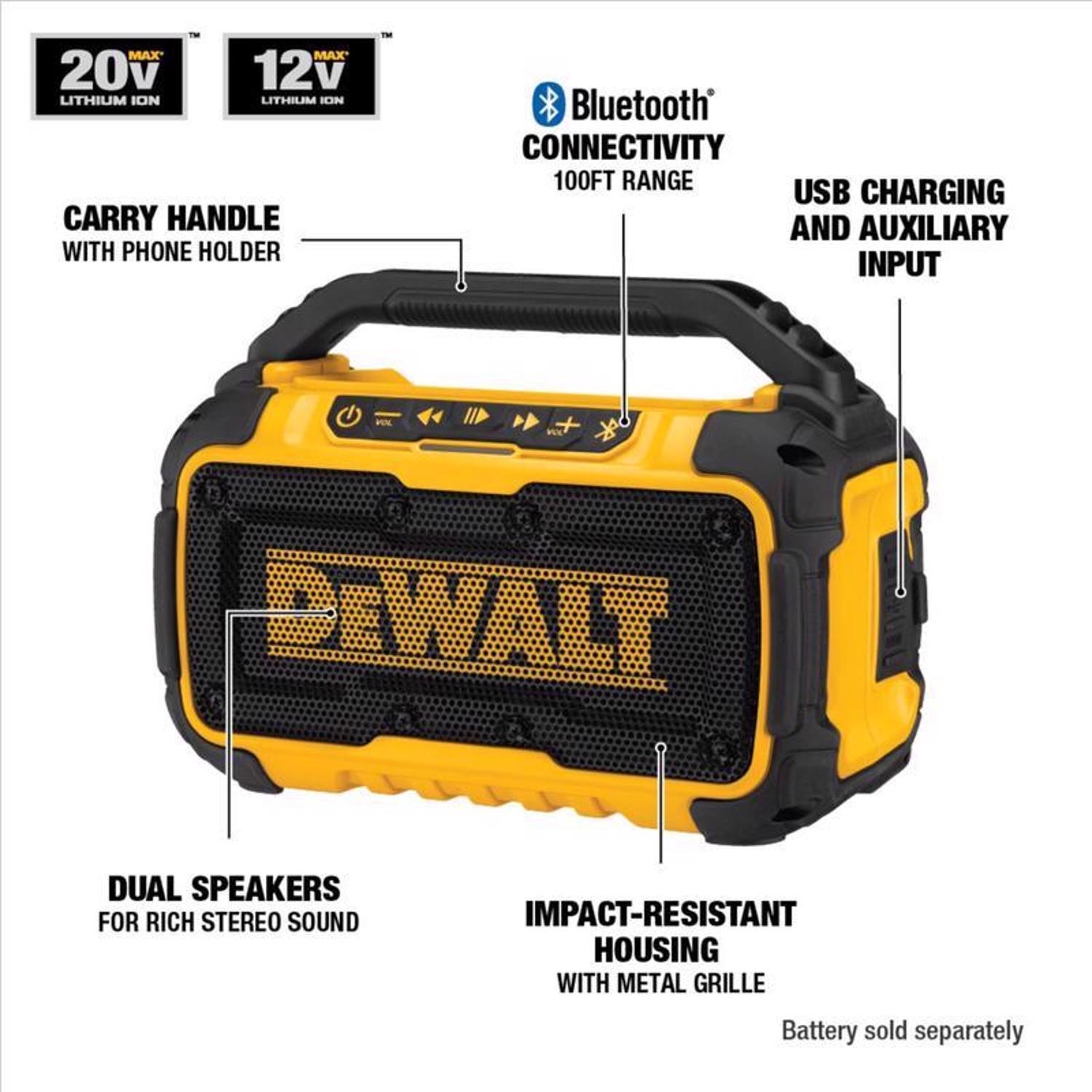 dewalt jobsite bluetooth speaker