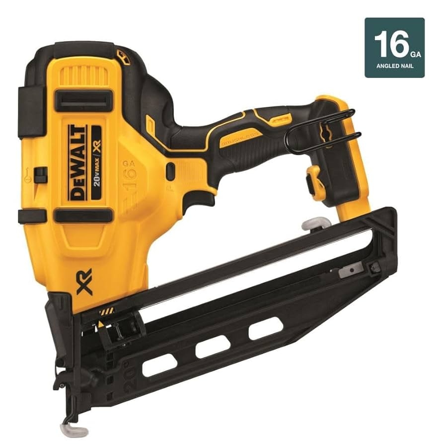 DEWALT 20V MAX Finish Nailer Angled 16GA Tool Only 
