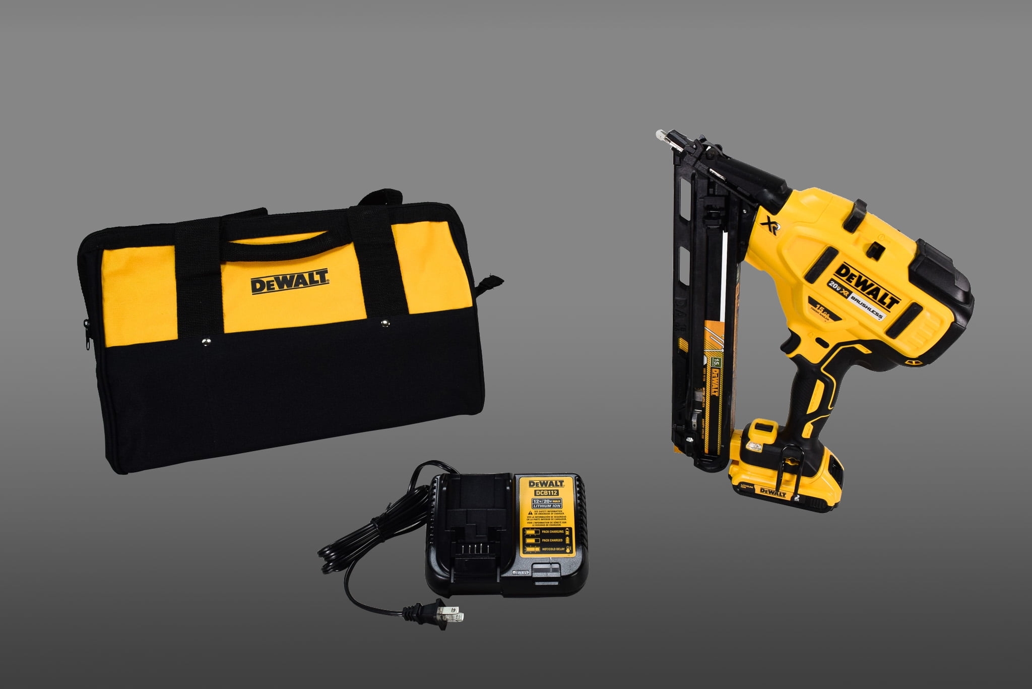 dewalt battery finish nail gun