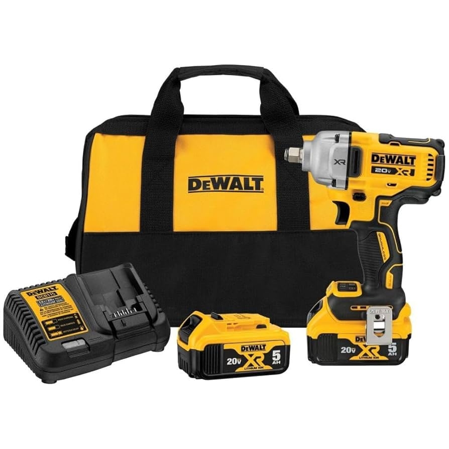 DEWALT 20V MAX Impact Wrench Cordless 1 2 Inch 2 Batteries And Charger Included DCF891P2 Amazon